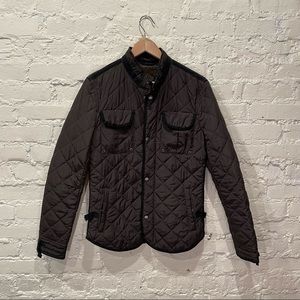 Fitted Quilted Military Jacket